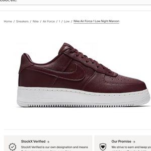 Nike Air Force 1 Low - in Night Maroon Color
